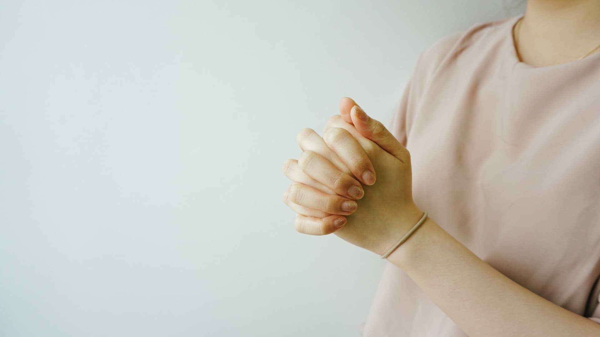 A woman praying